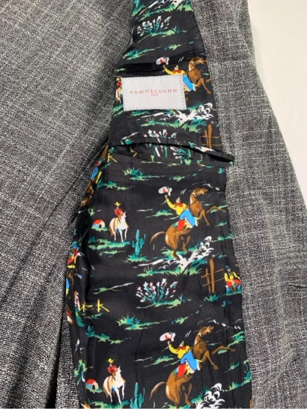 Samuelsohn Unstructured Textured Wool Silk Blend Sport Coat 43R